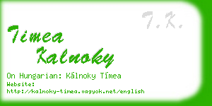 timea kalnoky business card